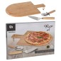 Excellent Houseware Set para pizza 3 piezas bambú 43x30 cm Excellent Houseware Set para pizza 3 piezas bambú 43x30 cm