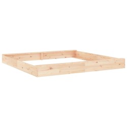 vidaXL Arenero con asientos cuadrado madera maciza de pino
