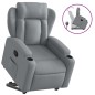 vidaXL Sillón reclinable elevable de tela gris claro vidaXL Sillón reclinable elevable de tela gris claro