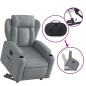 vidaXL Sillón reclinable elevable de tela gris claro vidaXL Sillón reclinable elevable de tela gris claro
