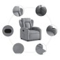 vidaXL Sillón reclinable elevable de tela gris claro vidaXL Sillón reclinable elevable de tela gris claro