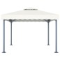 vidaXL Cenador con tira de luces LED aluminio crema 300x300 cm vidaXL Cenador con tira de luces LED aluminio crema 300x300 cm