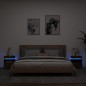 vidaXL Mesitas de noche con luces LED 2 uds marrón roble 40x39x48,5cm