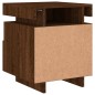 vidaXL Mesitas de noche con luces LED 2 uds marrón roble 40x39x48,5cm