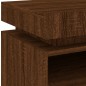 vidaXL Mesitas de noche con luces LED 2 uds marrón roble 40x39x48,5cm