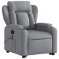 vidaXL Sillón de masaje reclinable de pie de tela gris claro