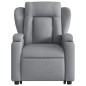 vidaXL Sillón de masaje reclinable de pie de tela gris claro