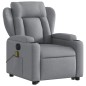 vidaXL Sillón de masaje eléctrico reclinable elevable tela gris claro vidaXL Sillón de masaje eléctrico reclinable elevable tela gris claro
