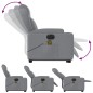 vidaXL Sillón de masaje eléctrico reclinable elevable tela gris claro vidaXL Sillón de masaje eléctrico reclinable elevable tela gris claro