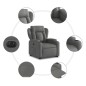 vidaXL Sillón eléctrico reclinable elevable de tela gris oscuro vidaXL Sillón eléctrico reclinable elevable de tela gris oscuro