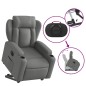 vidaXL Sillón eléctrico reclinable elevable de tela gris oscuro vidaXL Sillón eléctrico reclinable elevable de tela gris oscuro