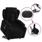 vidaXL Sillón reclinable de masaje elevable tela negro vidaXL Sillón reclinable de masaje elevable tela negro
