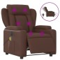 vidaXL Sillón de masaje reclinable eléctrico cuero sintético marrón vidaXL Sillón de masaje reclinable eléctrico cuero sintético marrón
