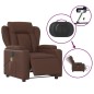 vidaXL Sillón de masaje reclinable eléctrico cuero sintético marrón vidaXL Sillón de masaje reclinable eléctrico cuero sintético marrón