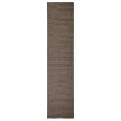 vidaXL Alfombra de sisal para rascador marrón 80x350 cm