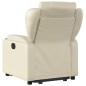 vidaXL Sillón reclinable elevable cuero artificial color crema vidaXL Sillón reclinable elevable cuero artificial color crema