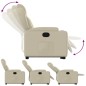 vidaXL Sillón reclinable elevable cuero artificial color crema vidaXL Sillón reclinable elevable cuero artificial color crema