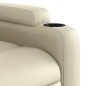 vidaXL Sillón reclinable elevable cuero artificial color crema vidaXL Sillón reclinable elevable cuero artificial color crema