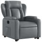 vidaXL Sillón reclinable elevable cuero artificial gris vidaXL Sillón reclinable elevable cuero artificial gris