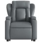 vidaXL Sillón reclinable elevable cuero artificial gris vidaXL Sillón reclinable elevable cuero artificial gris