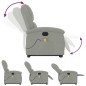 vidaXL Sillón de masaje reclinable elevable terciopelo gris claro vidaXL Sillón de masaje reclinable elevable terciopelo gris claro