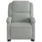 vidaXL Sillón de masaje reclinable elevable terciopelo gris claro vidaXL Sillón de masaje reclinable elevable terciopelo gris claro