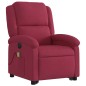 vidaXL Sillón de masaje reclinable elevable terciopelo rojo tinto