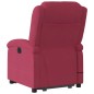 vidaXL Sillón de masaje reclinable elevable terciopelo rojo tinto