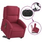vidaXL Sillón de masaje reclinable elevable terciopelo rojo tinto