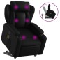 vidaXL Sillón reclinable de masaje de pie cuero artificial negro vidaXL Sillón reclinable de masaje de pie cuero artificial negro