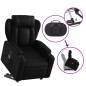 vidaXL Sillón reclinable de masaje de pie cuero artificial negro vidaXL Sillón reclinable de masaje de pie cuero artificial negro