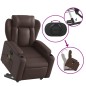 vidaXL Sillón reclinable de masaje de pie de cuero sintético marrón vidaXL Sillón reclinable de masaje de pie de cuero sintético marrón