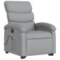 vidaXL Sillón de masaje eléctrico reclinable elevable tela gris claro vidaXL Sillón de masaje eléctrico reclinable elevable tela gris claro