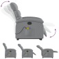 vidaXL Sillón de masaje eléctrico reclinable elevable tela gris claro vidaXL Sillón de masaje eléctrico reclinable elevable tela gris claro