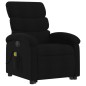 vidaXL Sillón de masaje eléctrico reclinable elevable tela negro vidaXL Sillón de masaje eléctrico reclinable elevable tela negro