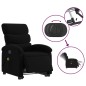 vidaXL Sillón de masaje eléctrico reclinable elevable tela negro vidaXL Sillón de masaje eléctrico reclinable elevable tela negro
