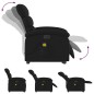 vidaXL Sillón de masaje eléctrico reclinable elevable tela negro vidaXL Sillón de masaje eléctrico reclinable elevable tela negro