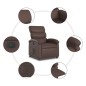 vidaXL Sillón reclinable eléctrico de cuero sintético marrón vidaXL Sillón reclinable eléctrico de cuero sintético marrón