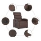 vidaXL Sillón reclinable elevable cuero sintético marrón