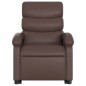 vidaXL Sillón reclinable elevable cuero sintético marrón