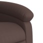vidaXL Sillón reclinable elevable cuero sintético marrón
