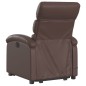 vidaXL Sillón reclinable de masaje de pie de cuero sintético marrón vidaXL Sillón reclinable de masaje de pie de cuero sintético marrón