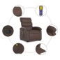 vidaXL Sillón reclinable de masaje de pie de cuero sintético marrón vidaXL Sillón reclinable de masaje de pie de cuero sintético marrón