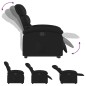 vidaXL Sillón reclinable elevable cuero artificial negro vidaXL Sillón reclinable elevable cuero artificial negro