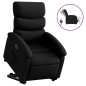 vidaXL Sillón reclinable y elevable eléctrico cuero sintético negro
