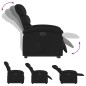 vidaXL Sillón reclinable y elevable eléctrico cuero sintético negro