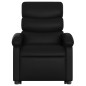vidaXL Sillón reclinable y elevable eléctrico cuero sintético negro