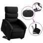 vidaXL Sillón reclinable y elevable eléctrico cuero sintético negro
