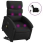 vidaXL Sillón de masaje elevable eléctrico cuero sintético negro vidaXL Sillón de masaje elevable eléctrico cuero sintético negro