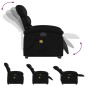 vidaXL Sillón de masaje elevable eléctrico cuero sintético negro vidaXL Sillón de masaje elevable eléctrico cuero sintético negro